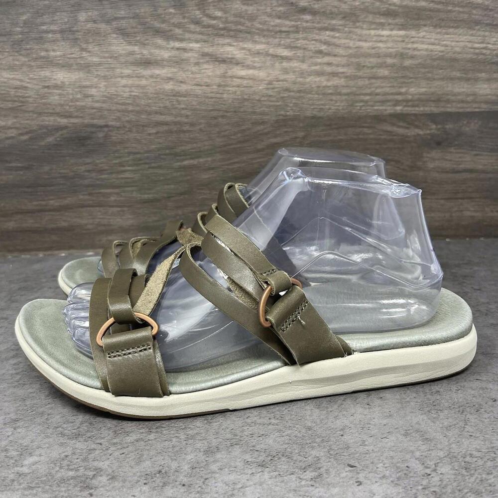 Merrell Kalari Shaw Gladiator Sandals Womens Size 9 Green Leather Strappy